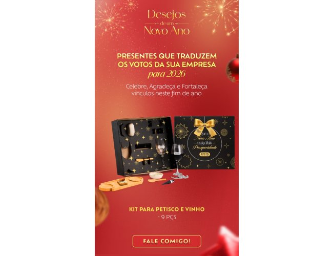 Kit para petisco e vinho 9 pe�as