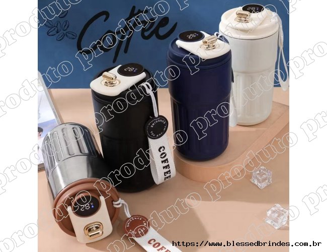 Copo Trmico de Caf com Display de Temperatura 460ml